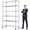 Chrome, variant on XF XINFENG 6 Tier Storage Shelves Adjustable Wire Shelving Heavy Duty Metal Shelves with Wheels 2100 lbs Capacity,Black
