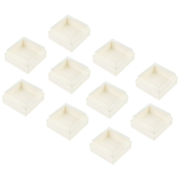 IMIKEYA catering boxes Cake Packaging Boxes White Plastic 10pcs