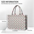 thumbnail image 3 of Large Capacity Tote Bag,White Christmas Truck and Tree Pattern Handbag Fashion Luxury Tote Bag,15.7"x13"x 5.1" Inches,Laptop Compatible, 3 of 6