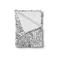 thumbnail image 2 of City Soft Flannel Fleece Throw Blanket, Crowded Urban Life Depiction in a Simple Black and White Drawing Big Buildings, Cozy Plush for Indoor and Outdoor Use, 60" x 80", Black White, by Ambesonne, 2 of 6