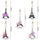 thumbnail image 4 of 5 Uds DIY Diamantes Imitación Bolso Hecho A Mano Llavero (Torre Eiffel), 4 of 6