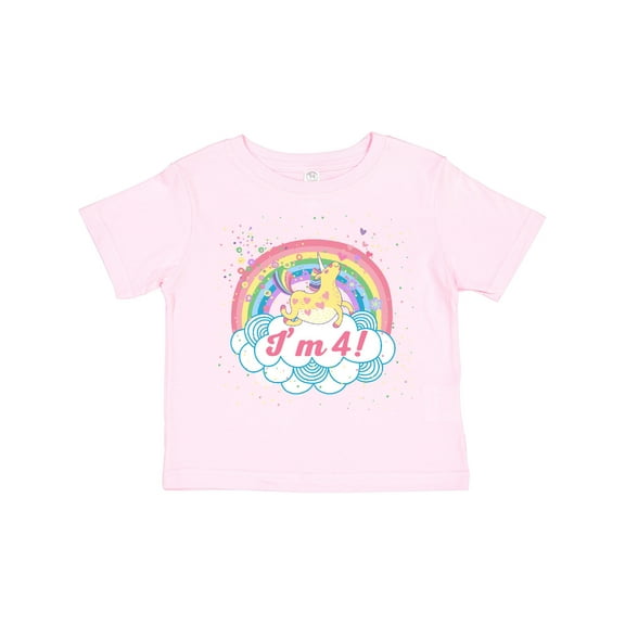 Inktastic 4th Birthday Unicorn Rainbow Cute Girls Girls Toddler T-Shirt