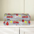 thumbnail image 4 of Car Fleece Throw Blanket For Bed Sofa,Kids Cartoon Firemen Engine Vehicle Fuzzy, 4 of 6