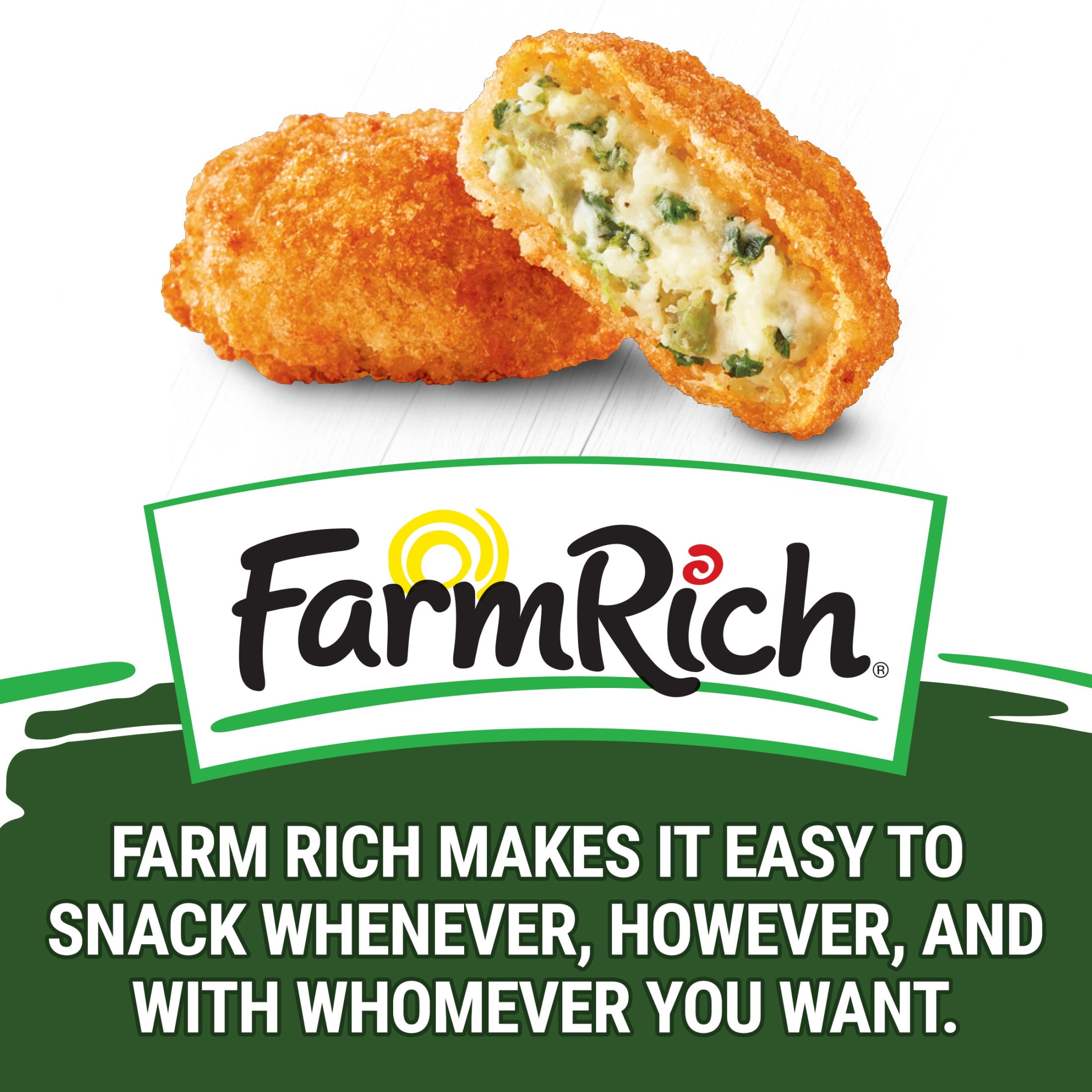 Farm Rich Spinach Artichoke Dip Bites, 14 oz (Frozen Snacks & Appetizers)