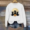 thumbnail image 6 of VKOYWKM Halloween Sweatshirt for Women Black Cat Graphic Sweatshirts Oversized Long Sleeve Crew Neck Pullover Vintage 90s Halloween Sweatshirt, 6 of 7