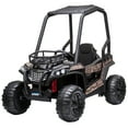 thumbnail image 3 of Aosom 12V Kids UTV, Battery Powered Electric Ride on Car with Music, Lights, MP3/USB, Suspension System & Remote Control, Camo, 3 of 10