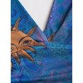 thumbnail image 6 of Blue Vintage Y2K Halter Neck Sleeveless Peplum Mini Dress With Sun Face Print, 6 of 6