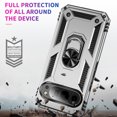 thumbnail image 4 of Decase Compatible with Google Pixel 9 / 9 Pro Case+1-Pack Tempered Screen Protector, Military Grade Drop Protection Cover with 360° Rotating Kickstand, Heavy Duty Shockproof Phone Case,Silver, 4 of 6