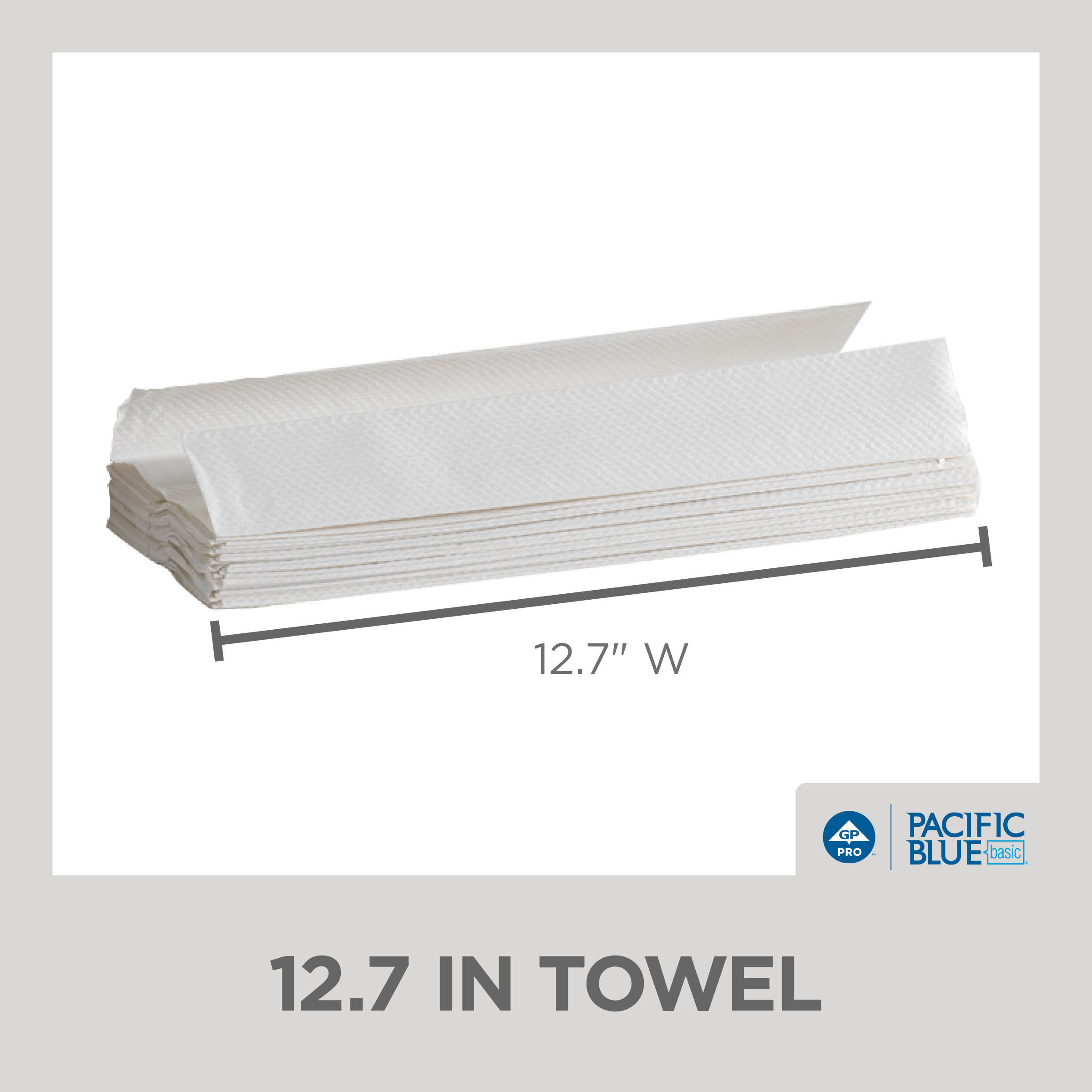 Pacific Blue Basic® C-Fold Paper Towels by GP PRO (Georgia-Pacific), White, 20603, 10.1” x 12.7” (LxW), 240 Towels Per Pack, 10 Packs Per Case
