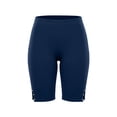 thumbnail image 3 of Posijego Women's Plus Size Biker Shorts Athletic Shorts High Waist Workout Running Yoga Gym Cycling Shorts with Side Slits, 3 of 6