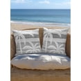 thumbnail image 5 of Outdoor Pillows Waterproof, Palm Tree Bedding Throw Pillows with Insert for Couch Sofa Bed, Coastal Tropical Coconut Plants Gray Wooden 18x18 Inch Pillowcases Decorative Camping Patio Pillow Set of 2, 5 of 8