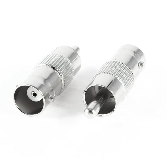 Unique Bargains 2 x BNC Female to RCA Male F/M Coax Connector Coupler Adapter for CCTV Camera