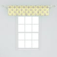 thumbnail image 2 of Ambesonne Yellow Polka Dot Window Valance, Bunny Faces on a Pastel Minimal Rounds, Curtain Valance for Kitchen Bedroom Decor with Rod Pocket, 54" X 12", Yellow Tan, 2 of 3