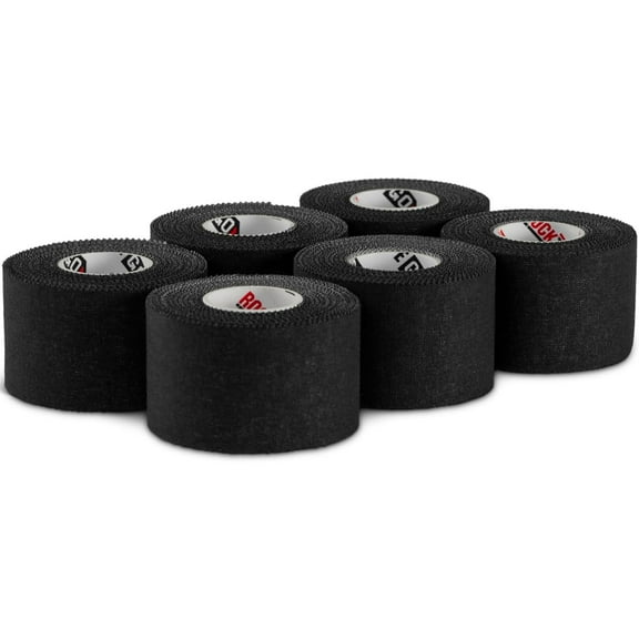 RockTape Athletic Tape for Joint Support , Black, 6 Pack