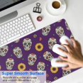 thumbnail image 4 of Long Mouse Pads for Desk,Purple Skull Sunflower Pattern Desk Mats on Top Of Desks, Desk Mouse Pad Extra Large with 3mm Non-Slip Base and Stitched Edge for Gaming,Office,Work,Home 31.5"x11.8", 4 of 6