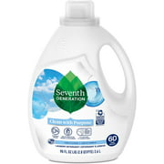 Seventh Generation Liquid Laundry Detergent Biodegradable Free & Clear Environmentally friendly 2.66 L