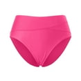 thumbnail image 5 of Jdkau Bikini Bottoms Swim Bottoms for Women Full Coverage Bikini Bottom Mid Waist Ruched Bathing Suit Bottoms（Hot Pink,L）, 5 of 6