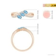 thumbnail image 4 of Angara Natural 0.45 Ct. Aquamarine with Diamond Infinity Ring in 14K Rose Gold for Women (Ring Size: 12), 4 of 9