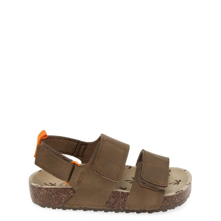 Wonder Nation Baby & Toddler Boys Two Strap Footbed Sandals