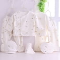 thumbnail image 2 of Splozh Baby Boy Outfits 7PCS Organic Cotton Cute Soft Unisex Newborn Coming Home Outfit Baby Girl Baby Shower Gifts,Light Yellow,0-3 Months, 2 of 6