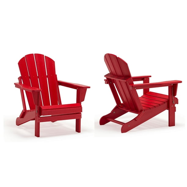 Braxton Outdoor Folding Plastic, Resin Adirondack Patio Furniture