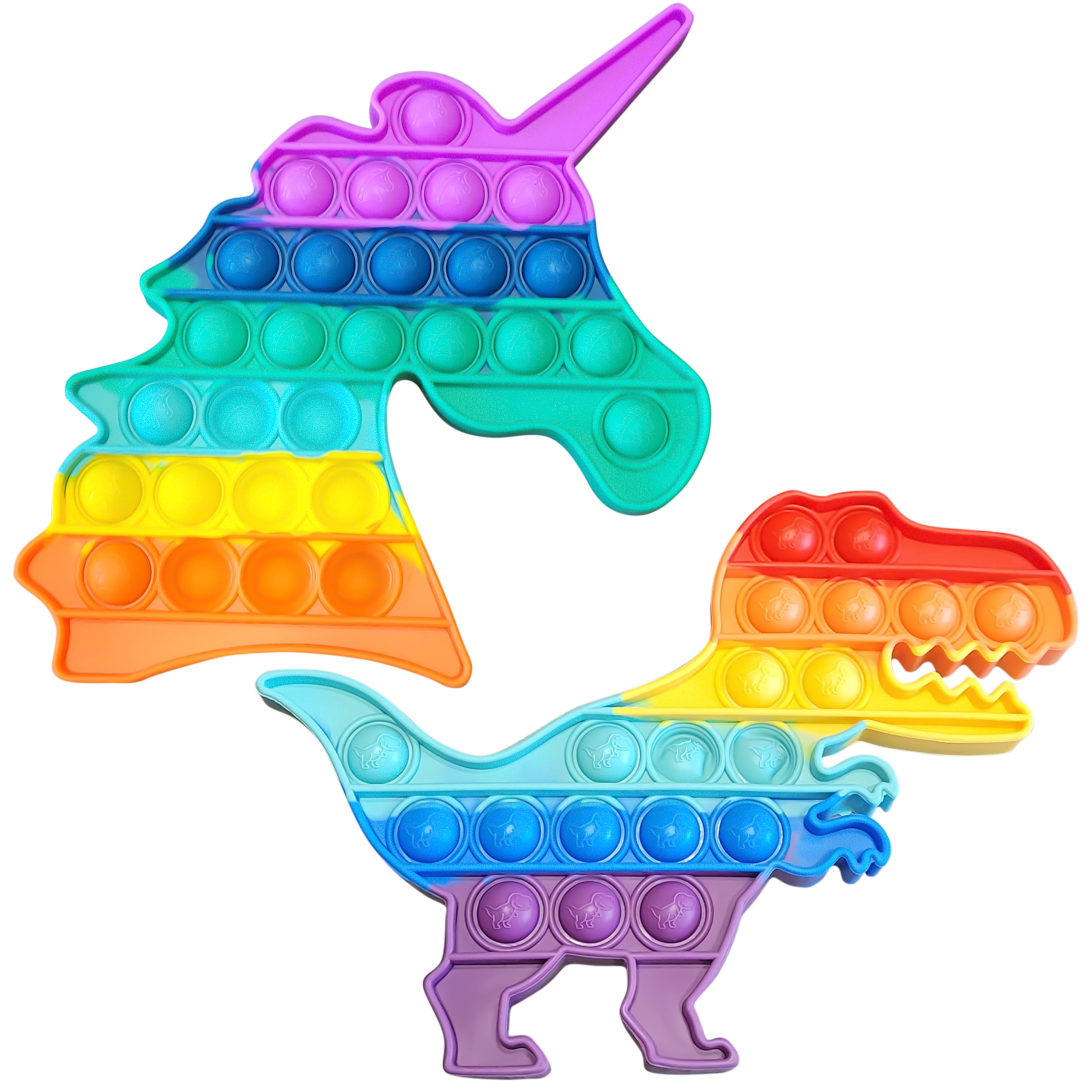 Jumbo Dinosaur POPPETS BUBBLE FIDGET KID Specially Classroom Silent Sensory Toy 