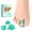 Green, variant on Welnove Hammer Toe Corrector - 6 Pack Soft Gel Toe Splints & Straighteners to Realign Bent, Curled, Crooked, Claw & Hammer Toes, 3 Sizes, Green