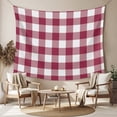 thumbnail image 2 of Plaid Red, Tapestry for Bedroom Wall Hanging Tapestry, Abstract Minimalistic Geometric Lattice Ceiling Backdrop Tapestries Poster Blanket Wall Decor for Teens Room Living Room Dorm 59" x 79", 2 of 8