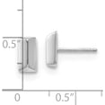 thumbnail image 4 of 14K White Gold Polished Post Earrings - 8.6mm, 4 of 6