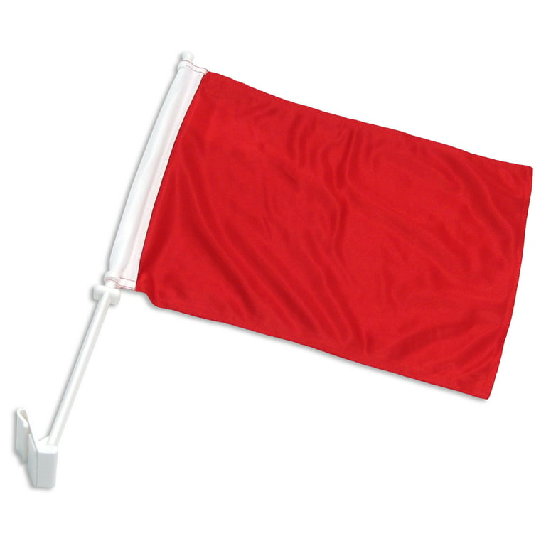 Online Stores Exterior Automotive Accessories Solid Red Car Flag - CFRED