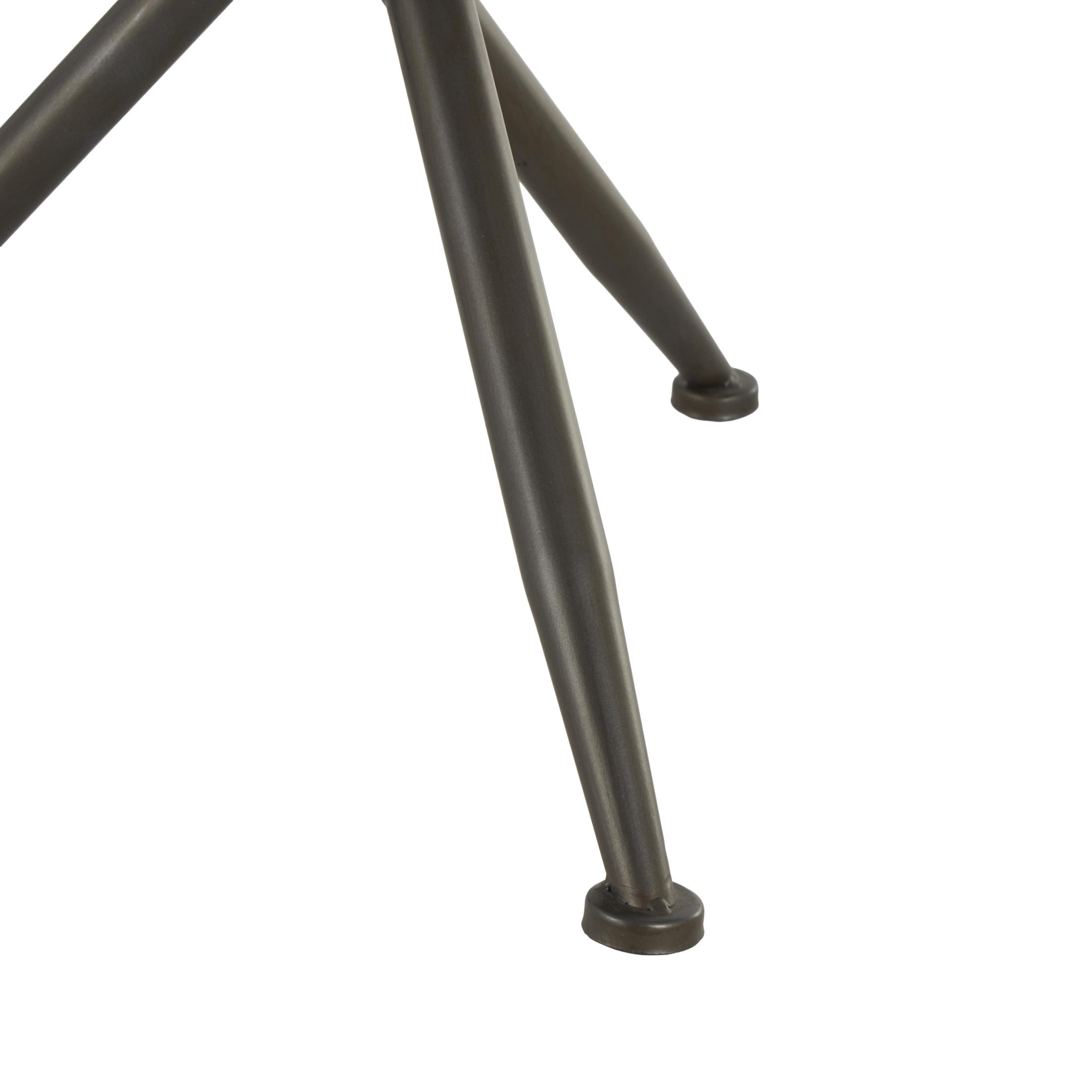 DecMode 20" x 22" Brass Metal Round Accent Table with Brown Wooden Framed Glass Tabletop, 1-Piece