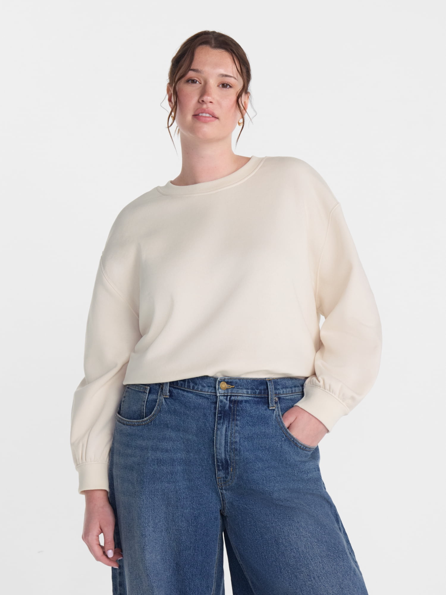 Scenario Women's and Women's Plus Crewneck Sweatshirt, Sizes XS-4X
