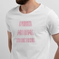 thumbnail image 2 of Greenyef Graphics I Paused My Game to Be Here Gamer Gift Funny Tee Men's T-Shirt Style-13 (White & Pink, Medium), 2 of 6