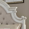 thumbnail image 5 of Beaumont Lane Farmhouse Wood King Tufted Upholstered Bed in White, 5 of 10