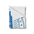 thumbnail image 2 of Italy Soft Flannel Fleece Blanket, Leaning Tower of Pisa in Italy Historic Landmark Watercolour Illustration, Cozy Plush for Indoor and Outdoor Use, 70" x 90", Azure Blue and White, by Ambesonne, 2 of 5
