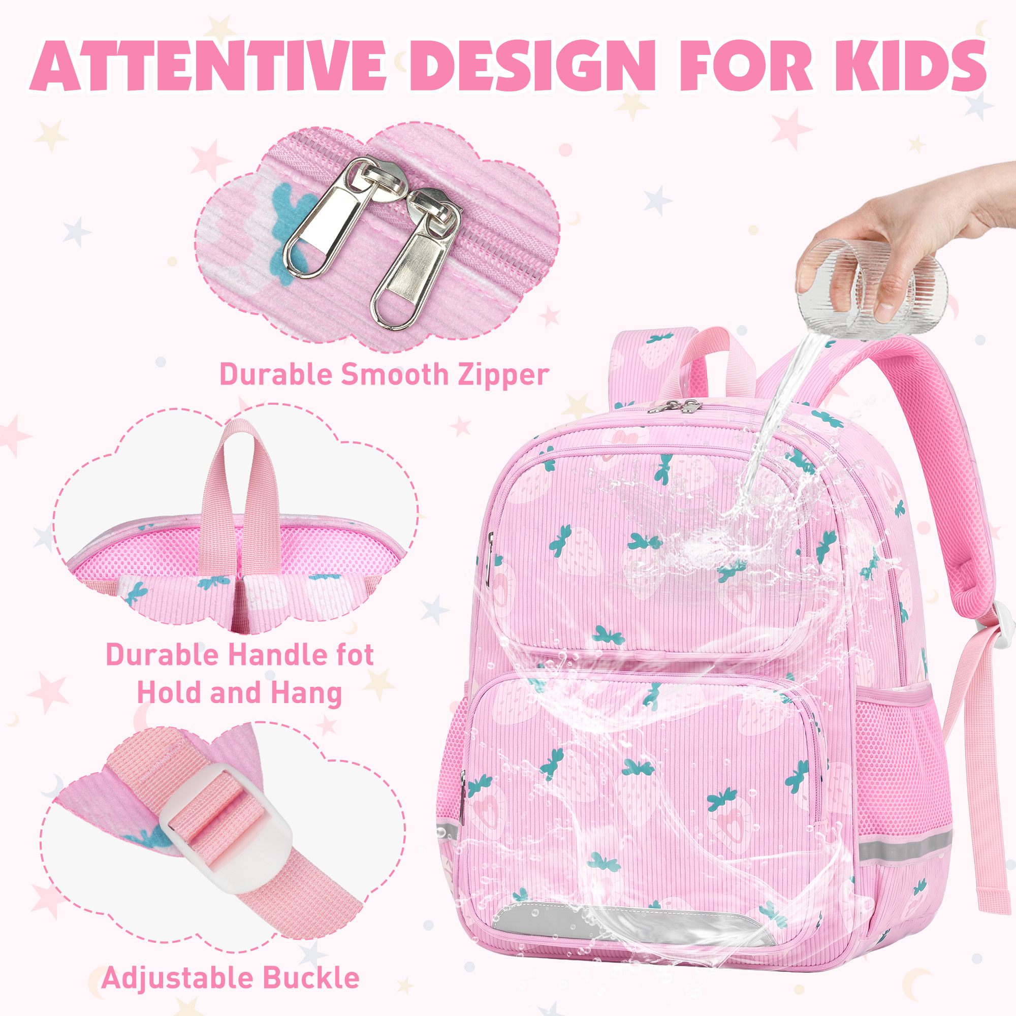 DAKIMOE Corduroy Toddler Backpack for Kids photo 7