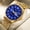 Gold Shell-Blue Surface, variant on Men's Watch Fashion Dual Calendar Luminous Waterproof Wristwatch Non-Mechanical Quartz Watch Student Gift Watch Men's Business Watch