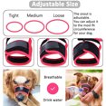 thumbnail image 4 of Dog Muzzle Anti Barking Biting and Chewing, with Comfortable Mesh Soft Fabric and Adjustable Strap(Red) - XL, 4 of 5