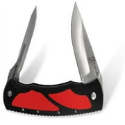 HAVALON TITAN JIM SHOCKEY SIGNATURE FIELD KNIFE DOUBLE-BLADED STAINLESS STEEL POLYMER BLACK/RED
