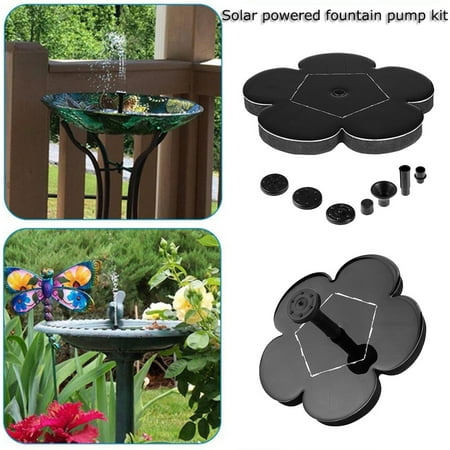 Solar Birdbath Fountain , 4 Nozzles Floating Solar Water Pump for Outdoor, Garden (2018 Upgraded)