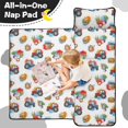 thumbnail image 4 of Tractor and Pumpkins Red Pattern Teens Toddler Nap Mat with Pillow, Sleeping Mat Bag for Preschool Daycare 59"x22", 4 of 6