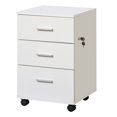 thumbnail image 1 of Vinsetto 3 Drawer File Cabinet with Lock and Wheels, White, 1 of 9