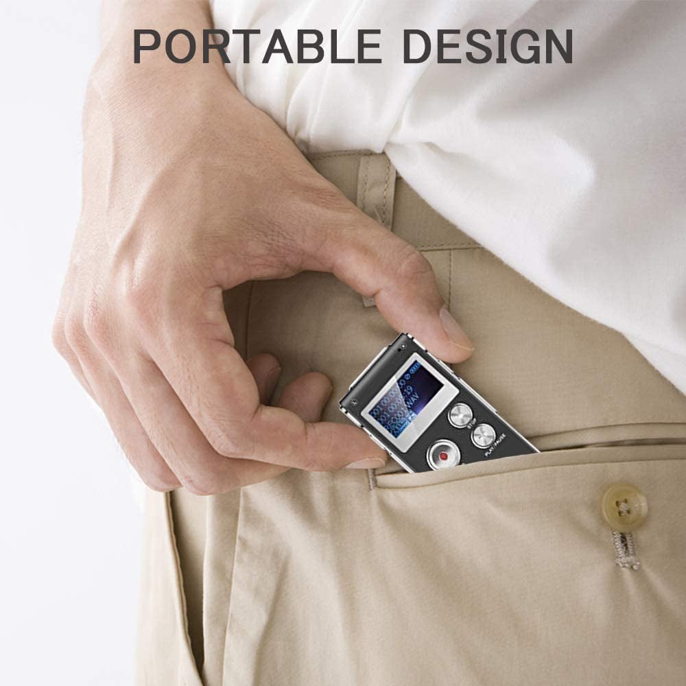 64GB Digital Voice Recorder Voice Activated Recorder for Lectures, Meetings, Interviews Aomago Audio Recorder Portable Tape Dictaphone with Playback, USB, MP3