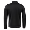 thumbnail image 4 of Men's Full Zip Up Sweatshirt Without Hood Fall Fashion Jackets Zipper Mock Neck Coat Casual Long Sleeve Top With Zipper Pockets Black XL, 4 of 4