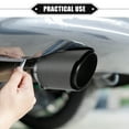 thumbnail image 2 of Unique Bargains Car Exhaust Tip Tail Pipe 2.4 Inch Inlet 3.7 Inch Outlet Universal Carbon Fiber Pattern Black, 2 of 7