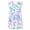 Purple Green Tie Dye, variant on Beezizac Teen/Little Girls Nightgown - Summer Ruffle Short Sleeves Sleepwear Cute Bow Striped Print Nightdress Pajama Size 10