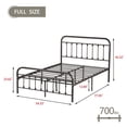 thumbnail image 3 of EvinTer Platform Metal Full Bed Frame, Suitable for All Ages, Brown, 3 of 6
