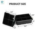 thumbnail image 5 of Deago Ice Cube Trays Silicone Large Square Ice Cube Molds for Whiskey and Cocktails, Keep Drinks Chilled, Reusable and BPA Free, 5 of 11