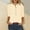 Khaki, variant on Yaoyar Womens 3/4 Sleeve Blouses Casual Loose Fit Solid Color Button V Neck Tops Ladies Three Quarter Length Sleeve T-Shirts
