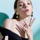 thumbnail image 5 of Heytea Fashion Lightweight Geometric Triangle Earring Simple Elegant Metal Drop Dangle Earring Plating Gold Black Bohemian Statement Dangling Studs Ea, 5 of 5
